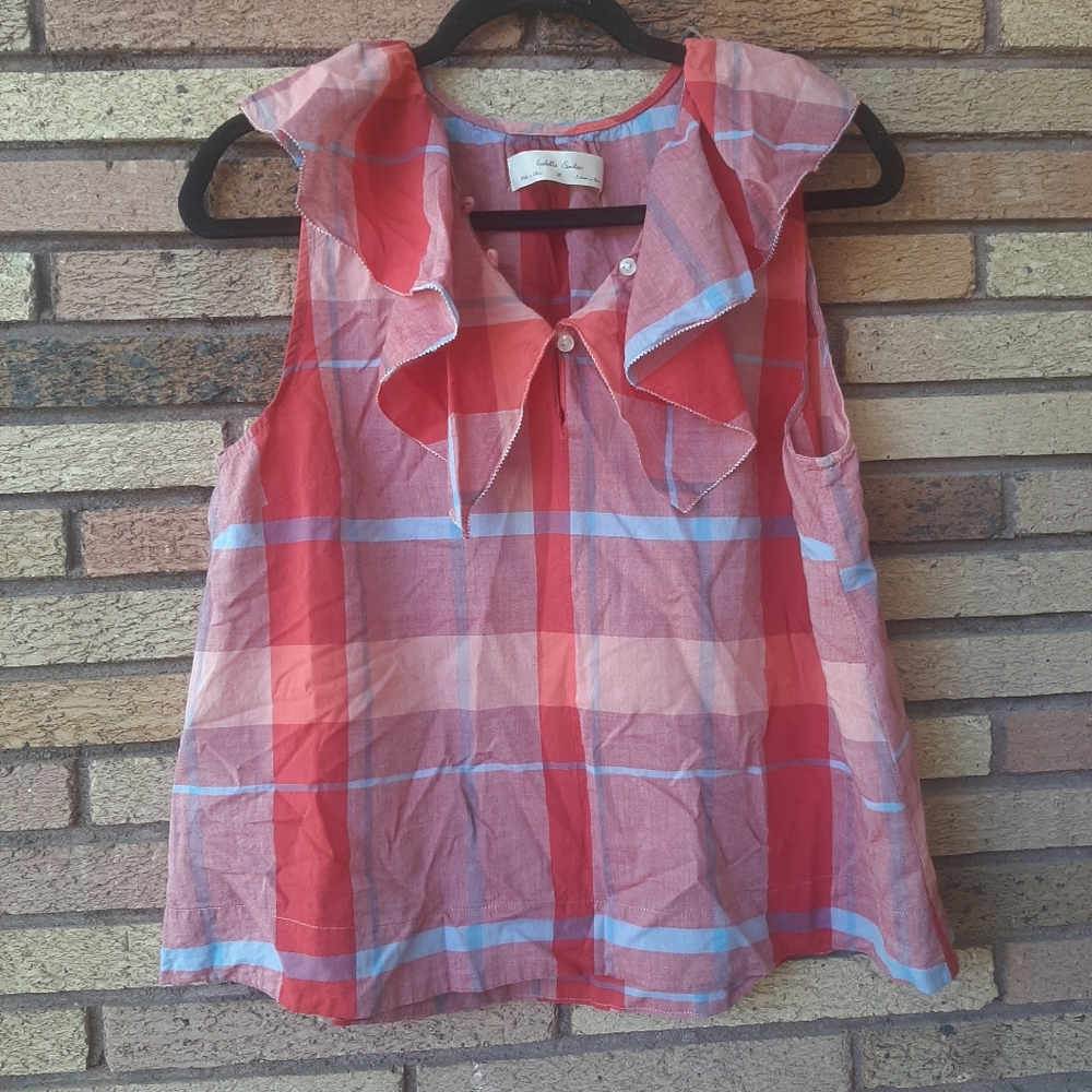 Anthropologie Isabella Sinclair Medium Plaid Top